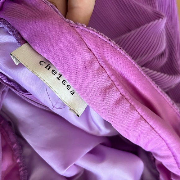 Pleated Pink/Purple Backless Dress - Picture 5 of 5